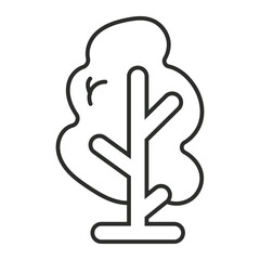 Tree outline icon, editable vector illustration and transparent graphic element. Isolated on white background