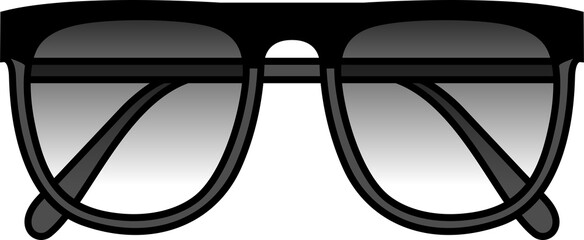 Black and white sunglasses isolated on white