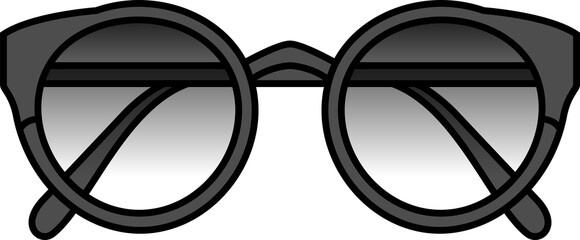 Black and white sunglasess in white