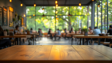 blurred image of restaurant customers, capturing the lively atmosphere, social interactions, and background ambiance with bright light, creating a warm, golden, and silver daytime dining experience