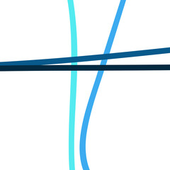 Abstract Blue Curved Lines Graphic Design