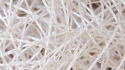 Intricate Network Of White Twisted Cords
