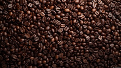 Fototapeta premium High definition photo of roasted coffee beans as background