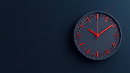Modern Minimalist Clock Time Management Business Success Concept