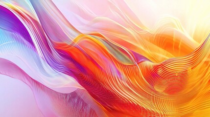 Abstract Representation of Stock Market Growth in Vibrant Colors