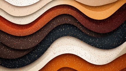 Obraz premium Elegant Abstract Brown Glitter Waves Background