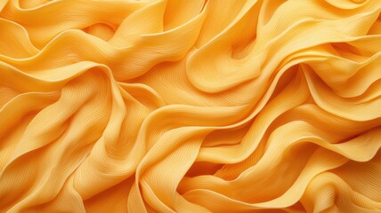 Fototapeta premium Golden Fettuccine Pasta Texture Food Photography Background