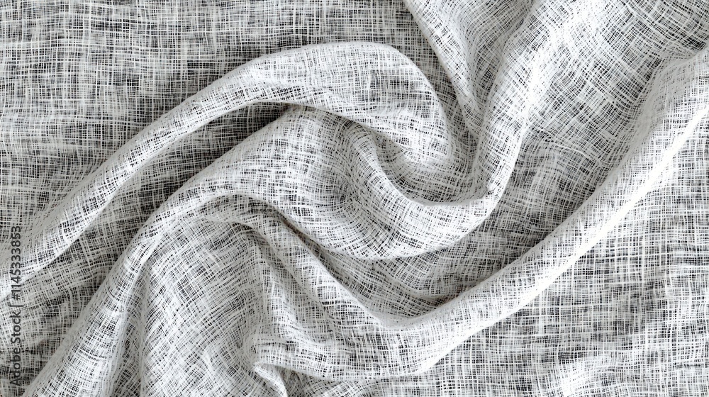 Aufkleber textured white fabric background with delicate patterns for creative projects and interior design in