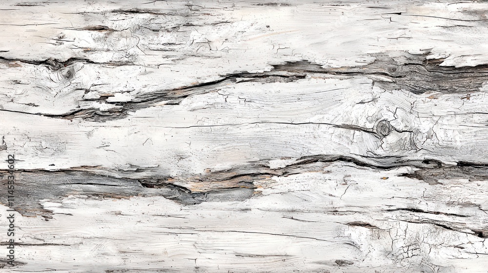 Poster textured background of weathered white wood with natural grain patterns and unique character for rus