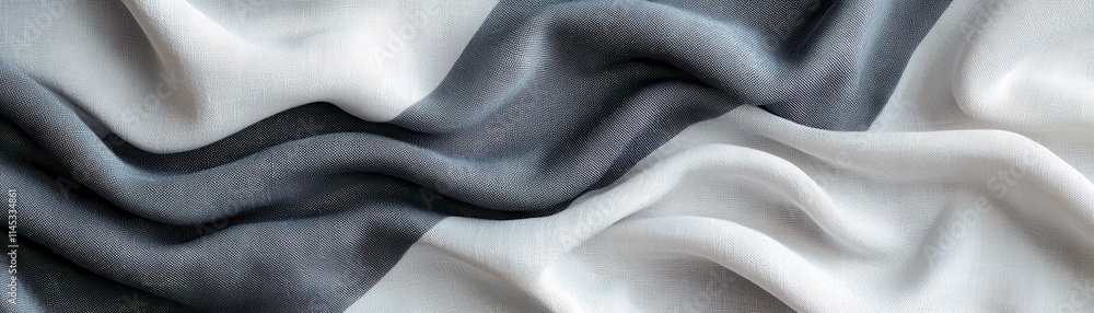 Aufkleber elegant draped fabric in soft textures of white and gray, ideal for backgrounds and artistic project