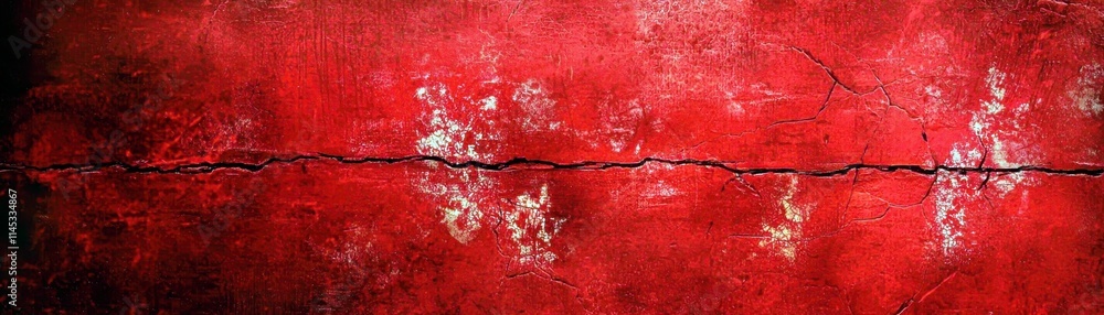 Aufkleber abstract red textured background with cracks and distress marks for creative design projects and art