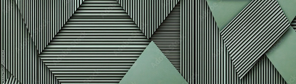 Poster abstract background with geometric shapes and stripes in soft green color palette for modern design 