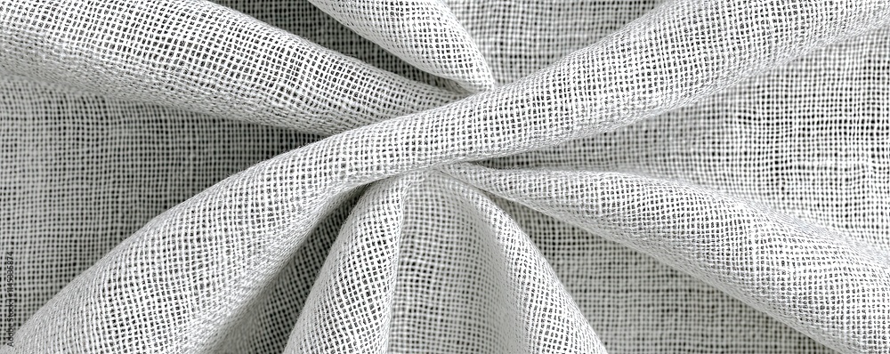 Poster textured white fabric close-up showing elegant weave pattern and softness perfect for backgrounds, t