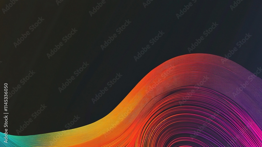 Aufkleber dynamic investment graph with rainbow color palette visualization