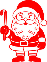 Funny santa claus cartoon