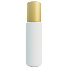 Empty serum bottle suitable for promoting natural extract products. 3D illustration