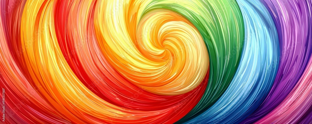 Aufkleber vibrant swirl of colors in abstract art creating a sense of energy and motion for designers and crea