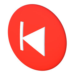 斜めの動画・音楽再生ボタン(前)のアイコンイラスト