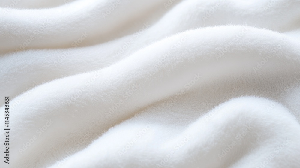 Poster close-up view of delicate white eiderdown feathers softly layered and capturing the gentle warmth an
