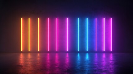 Neon Glowing Forex Chart Concept Against Dark Background