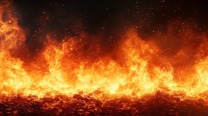 fiery inferno background with vivid flames consuming the darkness, creating a hellish ambiance that evokes chaos, destruction, and the overwhelming power of fire, symbolizing intense conflict