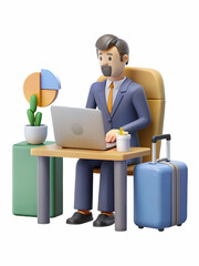 Travel Finance Manager Analyzing Expense Reports Abstract Background Concept