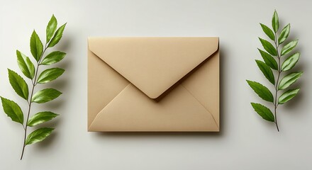 Creative mockup of a greeting card with customizable artwork placed in an envelope isolated on a transparent background