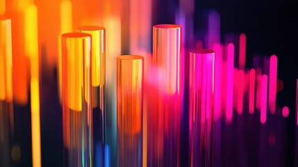 Obraz premium Colorful Candlestick Chart Concept for Financial Investing Visualization