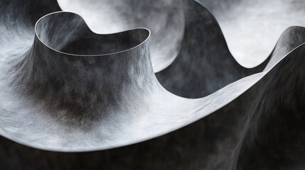 Abstract geometric shapes of black paper scattered in chaotic composition, symbolizing disorder, contrast, and tension. The visual captures the balance between structure and randomness