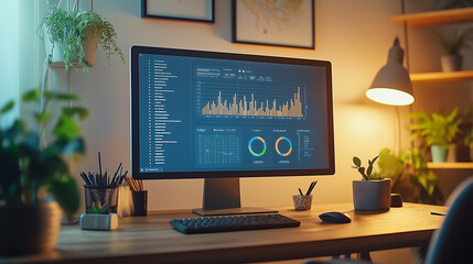 Minimalist workspace with a focus on a sleek desk setup.