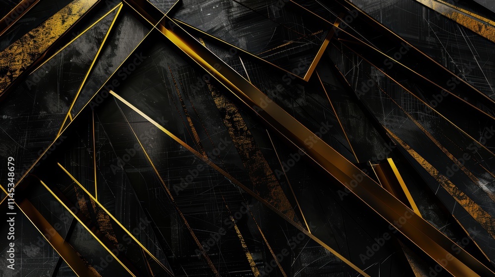 Aufkleber abstract background design with dynamic lines and metallic accents