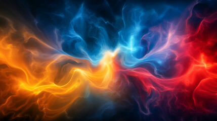 Fototapeta premium Abstract digital visualization of fluid dynamic background.