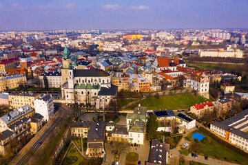 Aerial view on the city Lublin. Poland