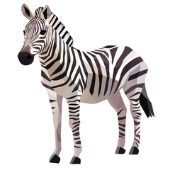 Zebra Illustration – Modern Geometry-Inspired Zebra Design, Perfect for Digital and Artistic Work
