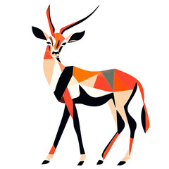Antelope &ndash; A Dynamic Vector Geometry Illustration for Elegant Wildlife and Nature Art Enthusiasts
