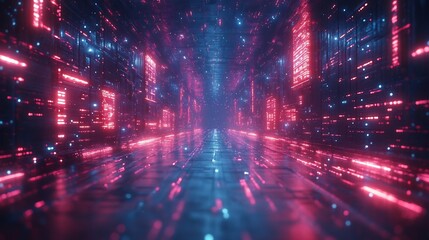 Fototapeta premium Creative TikTok video template with futuristic elements glitch effects and vibrant colors on a transparent background tailored for tech and gaming influencers