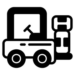 Forklift glyph icon