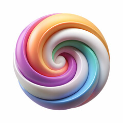 Abstract spiral of diverse colors converging to center with copy space concept as A soft abstract image shows a spiral of different colors converging towards the center symbolizing the unity and focus
