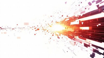 Abstract Technology Background with Rising Arrow and Chart Elements