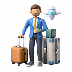 Travel coordinator managing group trips in candid environment concept as Travel coordinator managing group trips and coordinating logistics with team members in a candid environment symbolizing the ma