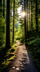 Obraz premium The Enthralling Journey Ahead - Tranquility of BC Hiking Trails