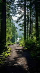Fototapeta premium The Enthralling Journey Ahead - Tranquility of BC Hiking Trails
