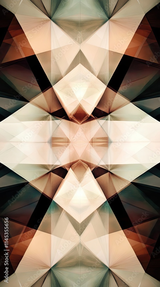Poster abstract geometric pattern symmetrical design