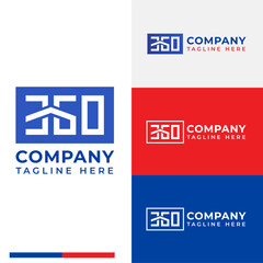 iconic home roofing number 360 logo symbol icon flat stock vector design