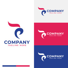 simple bold falcon logo symbol icon flat stock vector design