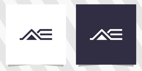letter ae ea logo design