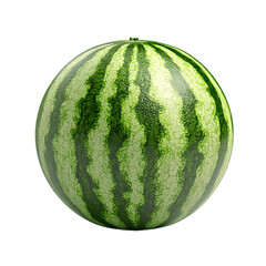 3D render of a watermelon on transparent background, full depth of field