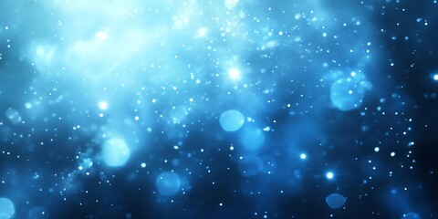 Abstract Blue Background With Sparkling Lights