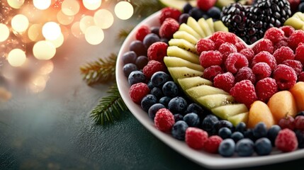 Festive Fruit Platter Holiday Dessert Delight