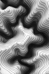 Abstract B&W Wallpaper with Contour Layers  
